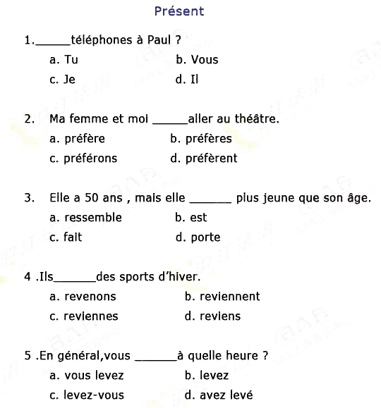 法语TEF试题-词汇语法分类真题集(三)
